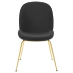 Scoop Gold Stainless Steel Leg Performance Velvet Dining Chair - Image 5