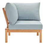 Freeport Karri Wood Sectional Sofa Outdoor Patio Corner Chair - Image 8