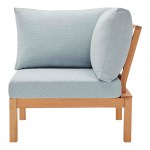 Freeport Karri Wood Sectional Sofa Outdoor Patio Corner Chair - Image 6