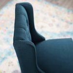 Baronet Tufted Button Upholstered Fabric Counter Stool - Image 2