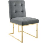 Privy Gold Stainless Steel Performance Velvet Dining Chair - Image 8