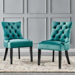 Regent Tufted Performance Velvet Dining Side Chairs Set of 2