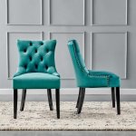 Regent Tufted Performance Velvet Dining Side Chairs Set of 2 - Image 3