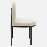 Isla Channel Tufted Upholstered Fabric Dining Side Chair - Image 7