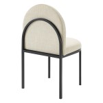 Isla Channel Tufted Upholstered Fabric Dining Side Chair - Image 6