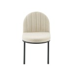 Isla Channel Tufted Upholstered Fabric Dining Side Chair - Image 5