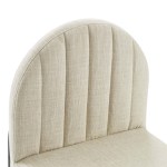 Isla Channel Tufted Upholstered Fabric Dining Side Chair - Image 4