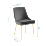 Viscount Performance Velvet Kitchen & Dining > Dining Chairs Set of 2 - Image 8