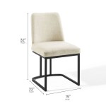 Amplify Sled Base Upholstered Fabric Dining Side Chair - Image 8