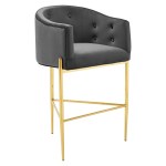 Savour Tufted Performance Velvet Bar Stool - Image 8
