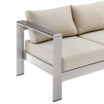Shore Outdoor Patio Aluminum Sofa - Image 6