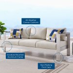 Shore Outdoor Patio Aluminum Sofa - Image 3