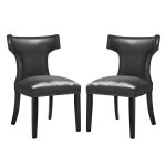 Curve Vinyl Dining Chair Set of 2 - Image 5