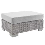 Conway Sunbrella® Outdoor Patio Wicker Rattan Ottoman - Image 9