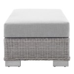 Conway Sunbrella® Outdoor Patio Wicker Rattan Ottoman - Image 8