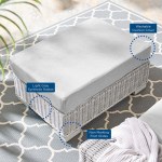Conway Sunbrella® Outdoor Patio Wicker Rattan Ottoman - Image 2