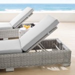 Conway Sunbrella® Outdoor Patio Wicker Rattan Chaise Lounge - Image 4