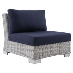 Conway Sunbrella® Outdoor Patio Wicker Rattan Armless Chair - Image 9