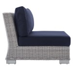 Conway Sunbrella® Outdoor Patio Wicker Rattan Armless Chair - Image 8