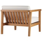 Bayport Outdoor Patio Teak Wood 2-Seater Loveseat - Image 8