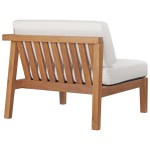 Bayport Outdoor Patio Teak Wood 2-Seater Loveseat - Image 5