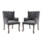 Realm Performance Velvet Armchair Set of 2 - Image 6