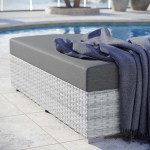 Convene Outdoor Patio Rectangular Ottoman - Image 2