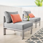 Shore 3 Piece Sunbrella® Fabric Outdoor Patio Aluminum Set - Image 2
