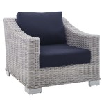 Conway 2-Piece Sunbrella® Outdoor Patio Wicker Rattan Armchair and Ottoman Set - Image 11