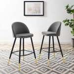 Cordial Performance Velvet Bar Stools Set of 2