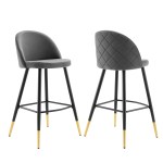 Cordial Performance Velvet Bar Stools Set of 2 - Image 10
