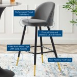 Cordial Performance Velvet Bar Stools Set of 2 - Image 4