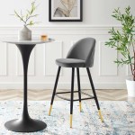 Cordial Performance Velvet Bar Stools Set of 2 - Image 3