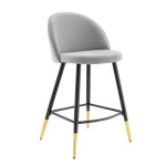 Cordial Performance Velvet Counter Stools Set of 2 - Image 9
