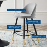 Cordial Performance Velvet Counter Stools Set of 2 - Image 4