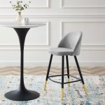 Cordial Performance Velvet Counter Stools Set of 2 - Image 2