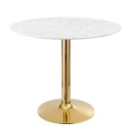 Verne 35" Artificial Marble Dining Table - Image 6