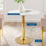 Verne 35" Artificial Marble Dining Table - Image 3