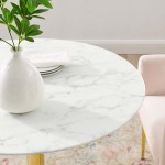 Verne 35" Artificial Marble Dining Table - Image 2