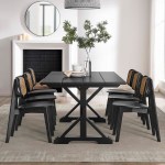 Windchime 71" Wood Dining Table - Image 3