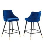 Adorn Performance Velvet Counter Stool Set of 2 - Image 9
