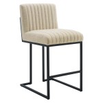 Indulge Channel Tufted Fabric Counter Stool - Image 8