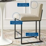 Indulge Channel Tufted Fabric Counter Stool - Image 3