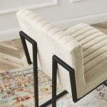 Indulge Channel Tufted Fabric Counter Stool - Image 2