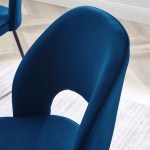 Nico Performance Velvet Dining Chair Set of 2 - Image 2