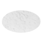 Verne 48" Oval Artificial Marble Dining Table - Image 5