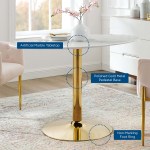 Verne 48" Oval Artificial Marble Dining Table - Image 3