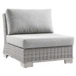 Conway Outdoor Patio Wicker Rattan Armless Chair - Image 7