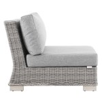 Conway Outdoor Patio Wicker Rattan Armless Chair - Image 6