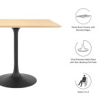 Lippa 36" Square Wood Dining Table - Image 4